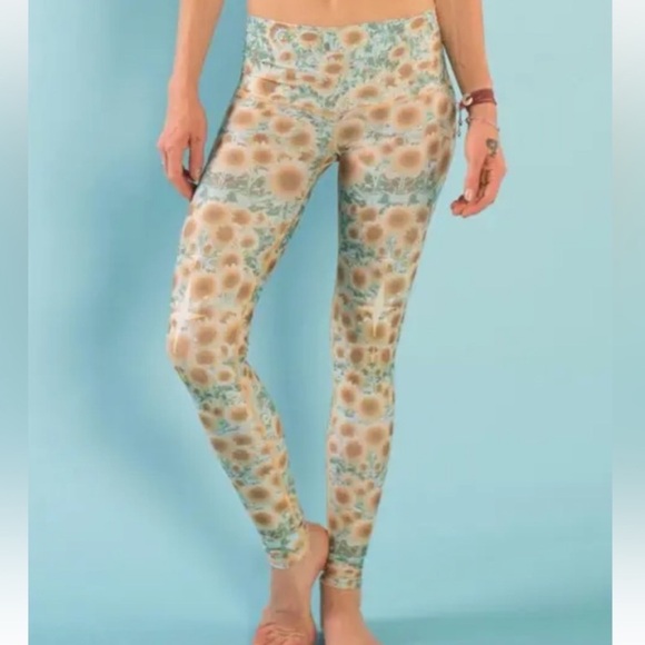 Teeki sunflower Leggings - L - Picture 1 of 4